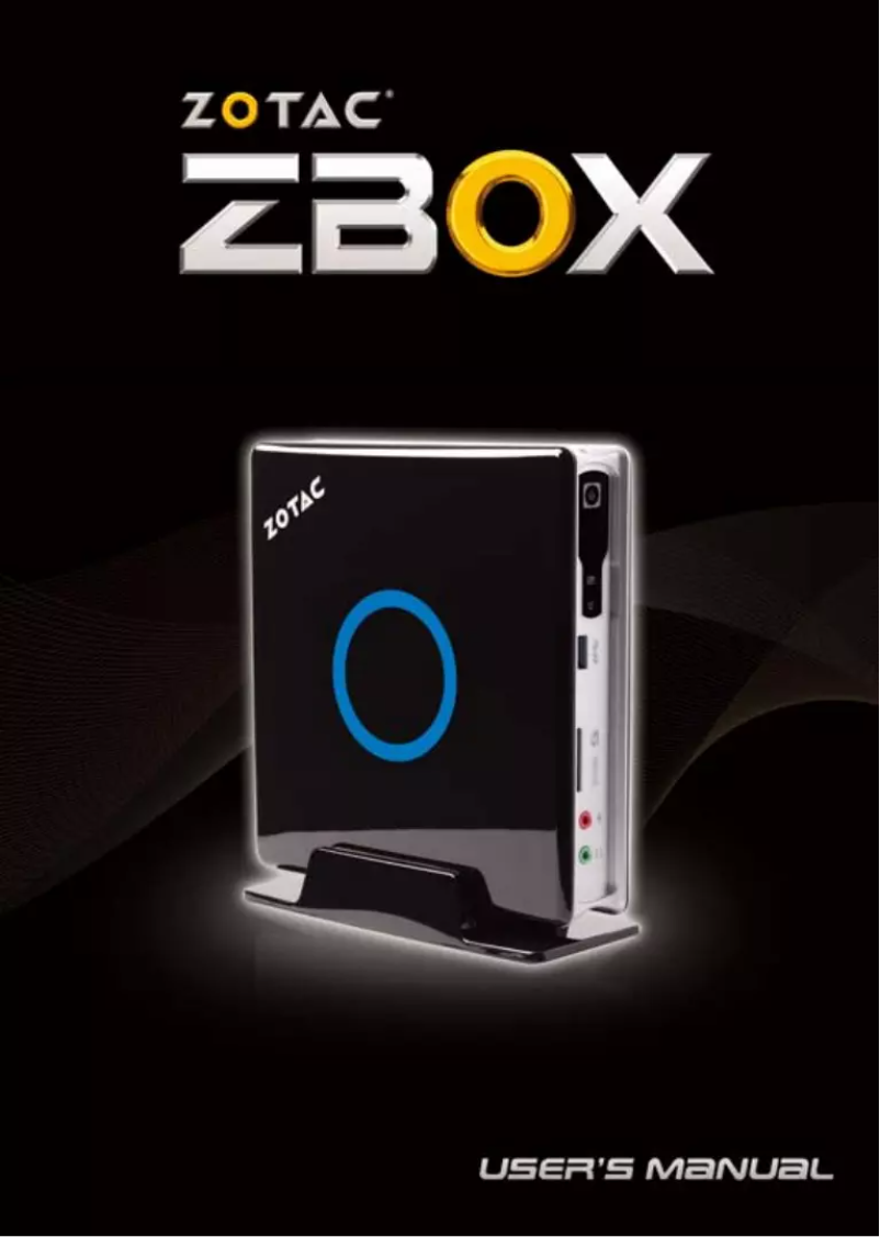 Page 1 de la notice Manuel utilisateur Zotac ZBOX