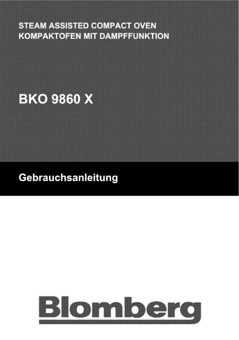 Page n°1 - Manuel utilisateur Blomberg BKO 9860 X