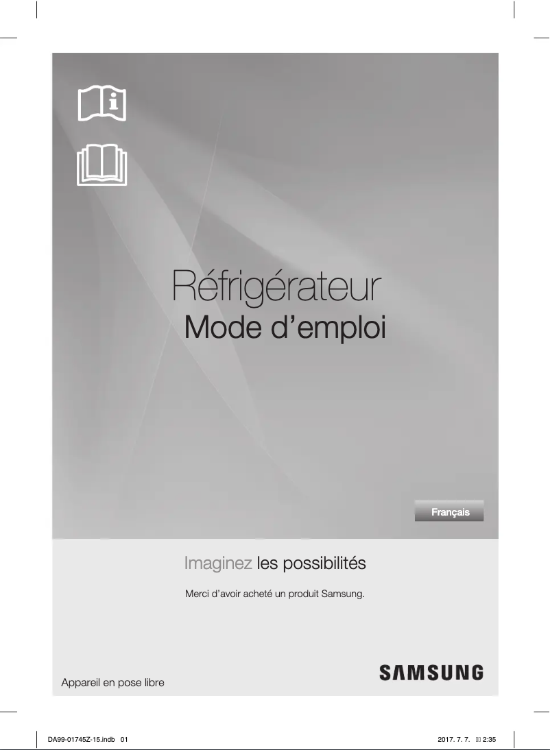 Page 1 de la notice Manuel utilisateur Samsung RS61782GDSL