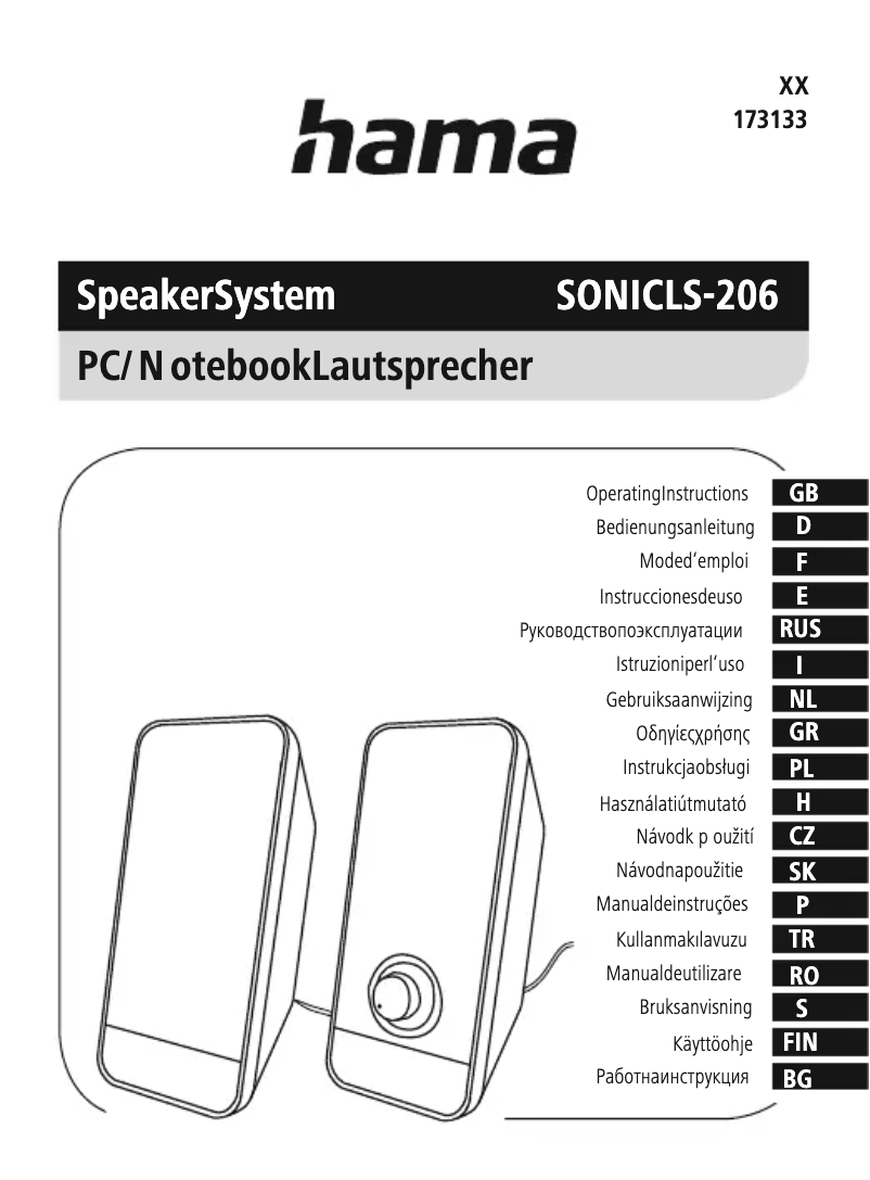Page 1 de la notice Manuel utilisateur Hama Sonic LS-206