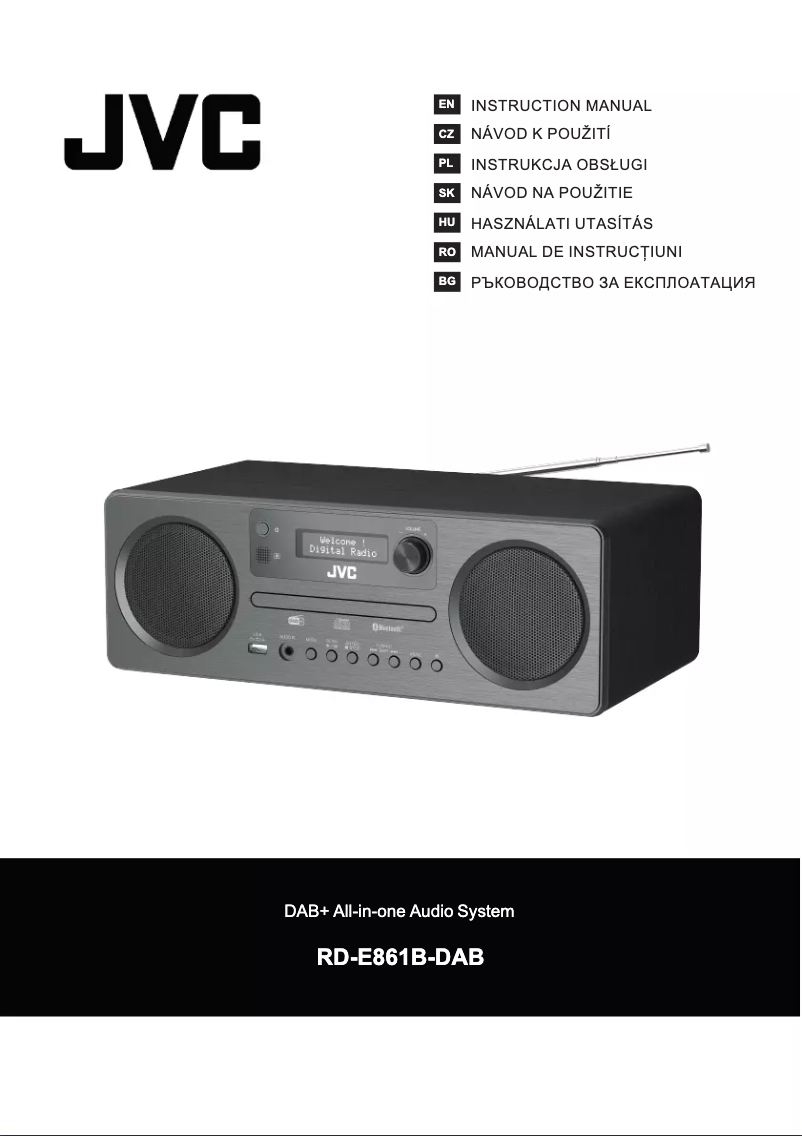 Page n°1 - Manuel utilisateur JVC RD-E861B-DAB