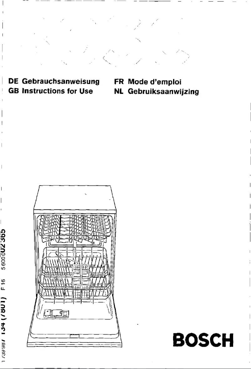 Page 1 de la notice Manuel utilisateur Bosch SGS6312