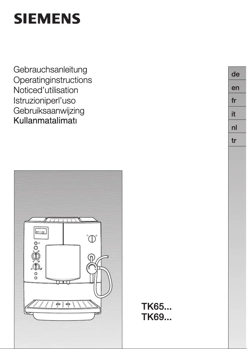 Image de la première page du manuel de l'appareil TK69001