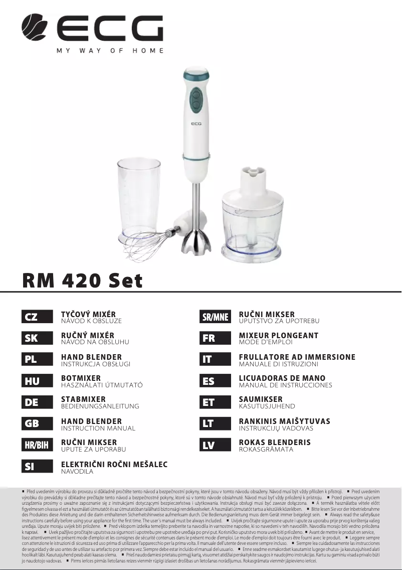 Page 1 de la notice Manuel utilisateur ECG RM 420 Set