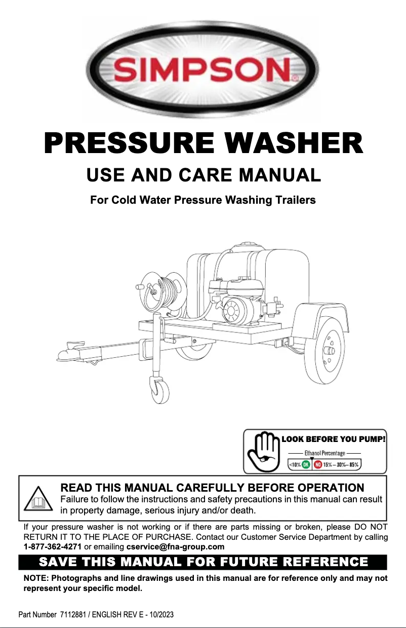 Page n°1 - Manuel utilisateur Simpson TRSB4240162