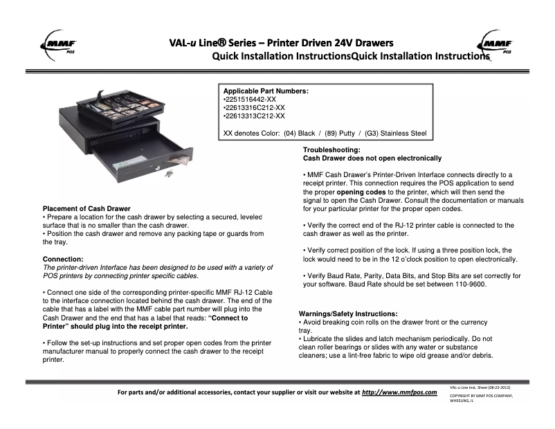 Page n°1 - Manuel utilisateur MMF 226-13413C012-04