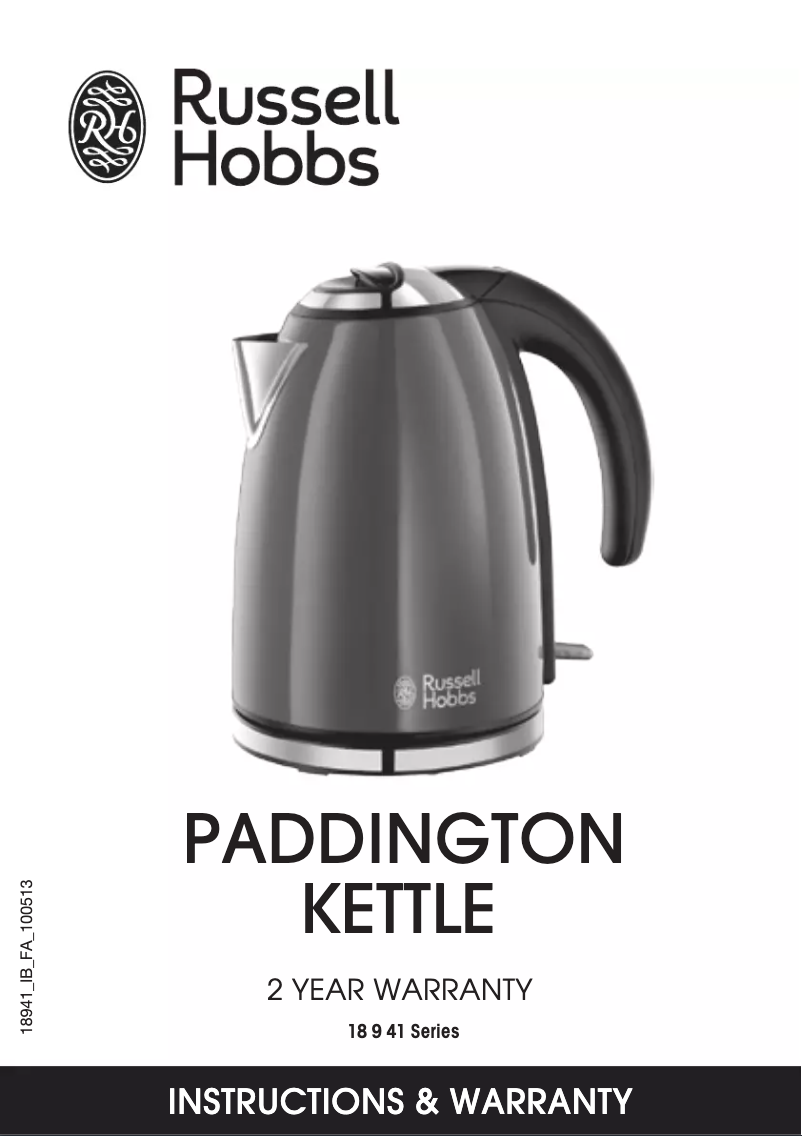 Page n°1 - Manuel utilisateur Russell Hobbs Paddington 18941