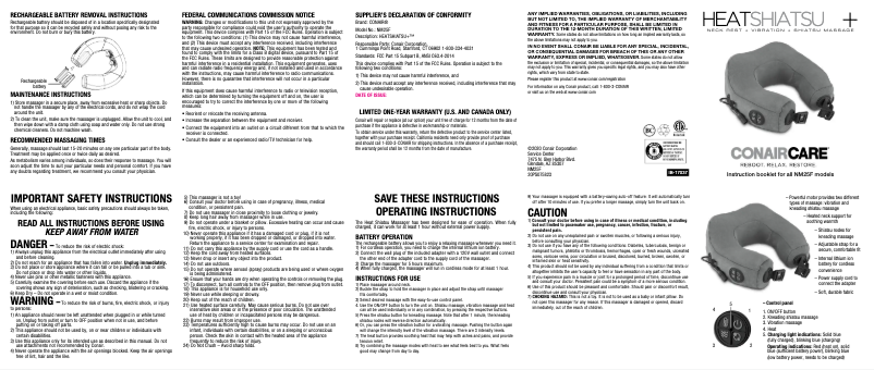Page 1 de la notice Manuel utilisateur Conair NM25F