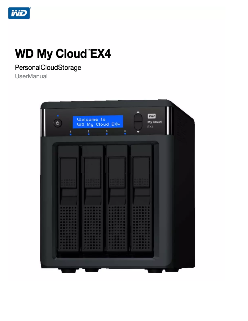 Page 1 de la notice Manuel utilisateur Western Digital My Cloud EX4 WDBWWD0080KBK