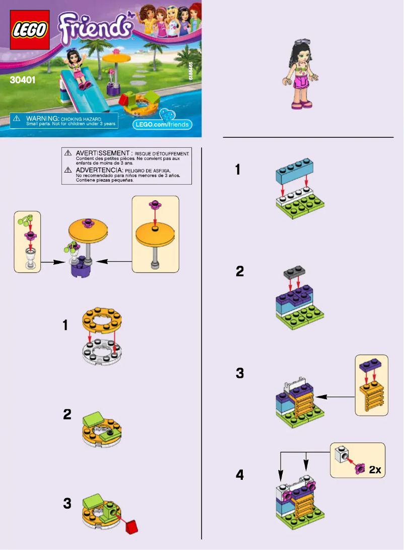Page 1 de la notice Manuel utilisateur Lego Friends 30401