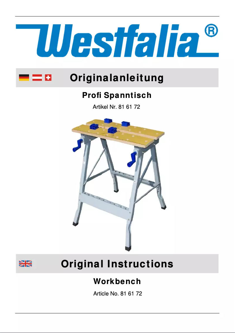 Image de la première page du manuel de l'appareil 816172