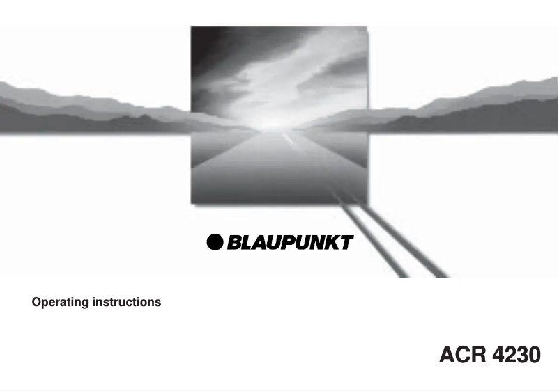 Page 1 de la notice Manuel utilisateur Blaupunkt ACR 4230