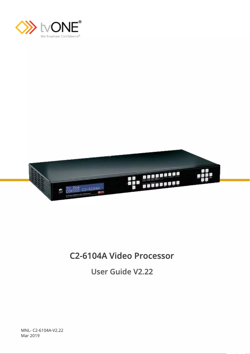 Image de la première page du manuel de l'appareil C2-6104A