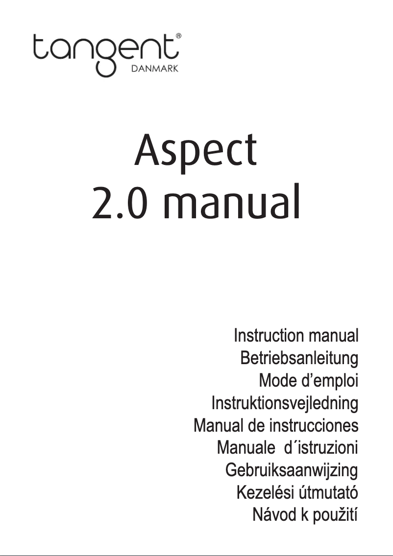 Page n°1 - Manuel utilisateur Tangent Aspect 2.0
