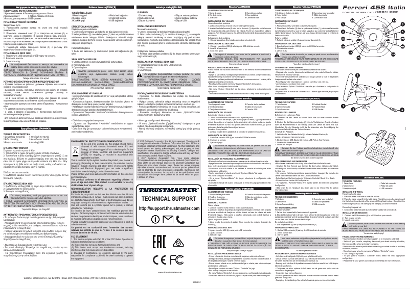 Page 1 de la notice Manuel utilisateur Thrustmaster TX Racing Wheel Ferrari 458 Italia Edition