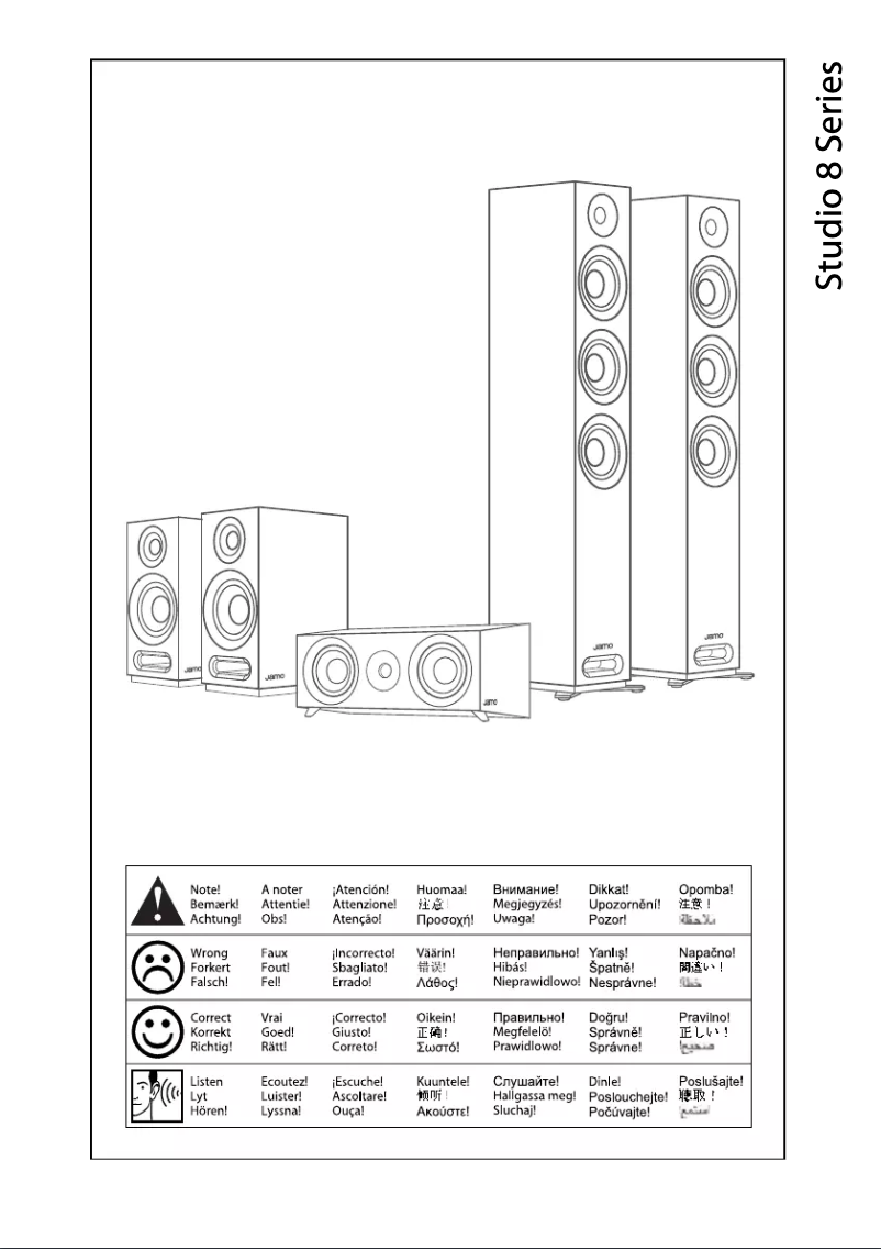 Page 1 de la notice Manuel utilisateur Jamo S 805 B PAR