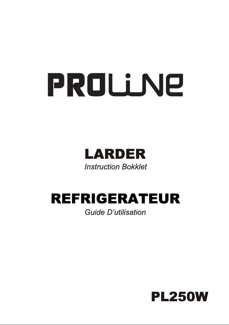 Página 1 del manual Manual de usuario Proline PL250W