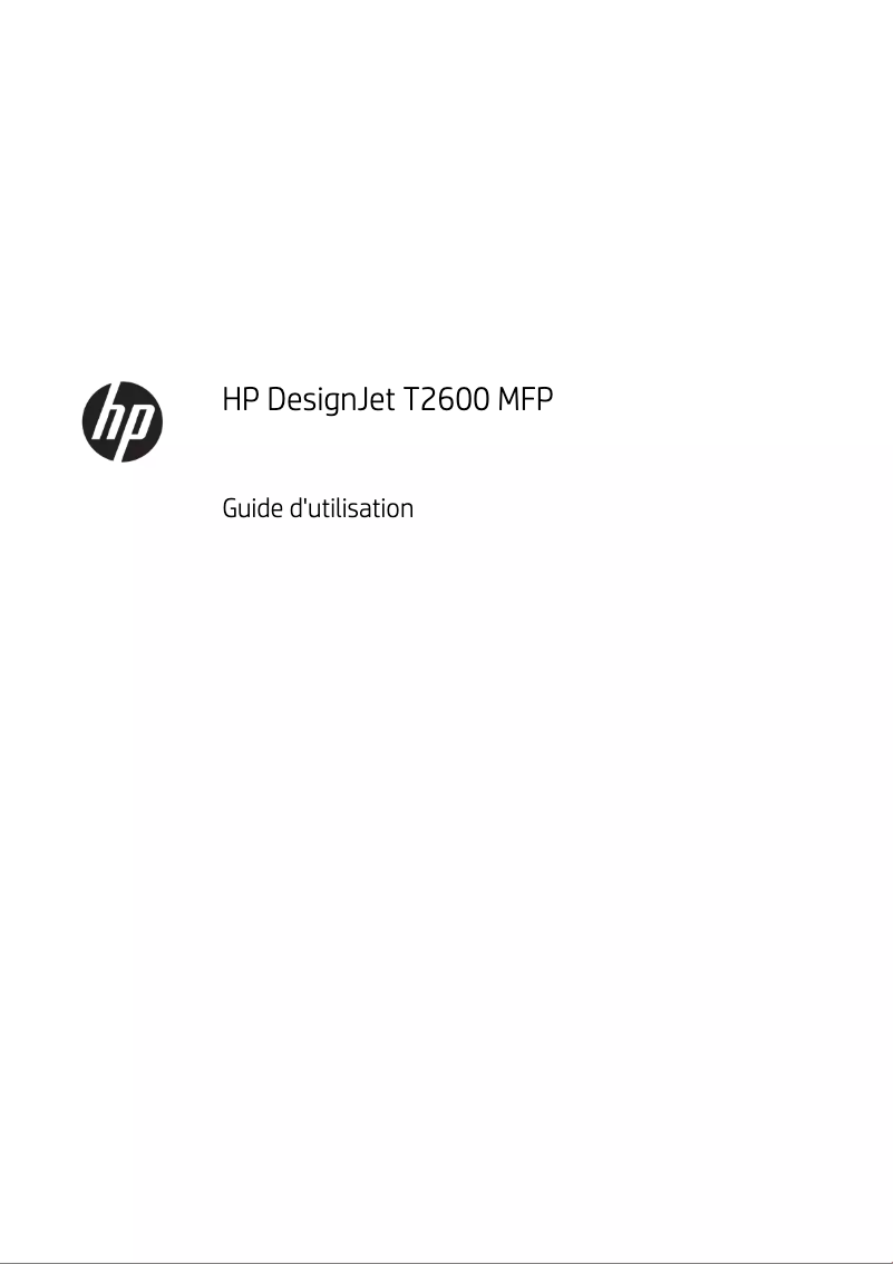 Page 1 de la notice Manuel utilisateur HP DesignJet T2600