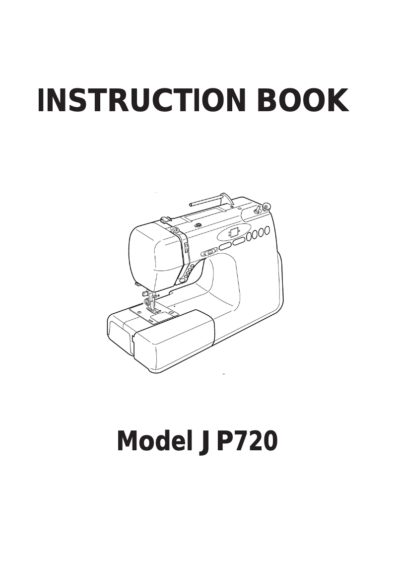 Page 1 de la notice Manuel utilisateur Janome JP720 Platinum