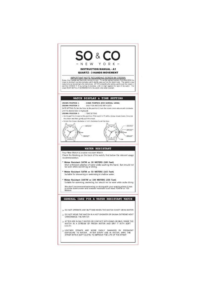 Page 1 of the manual User Manual So & Co Chelsea 5261