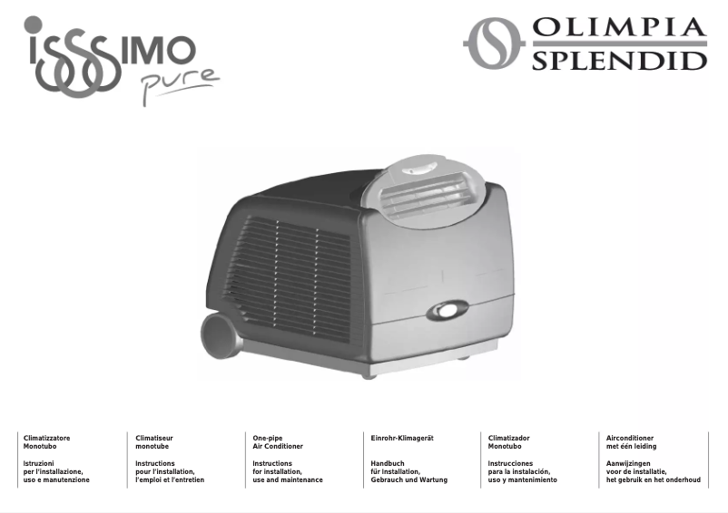 Page 1 de la notice Manuel utilisateur Olimpia Splendid Issimo Pure 10