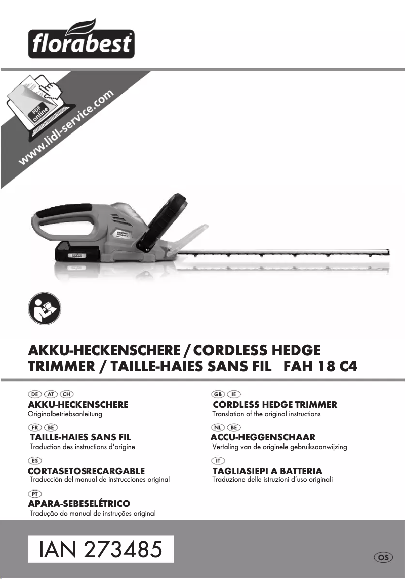 Page n°1 - Manuel utilisateur Florabest FAH 18 C4