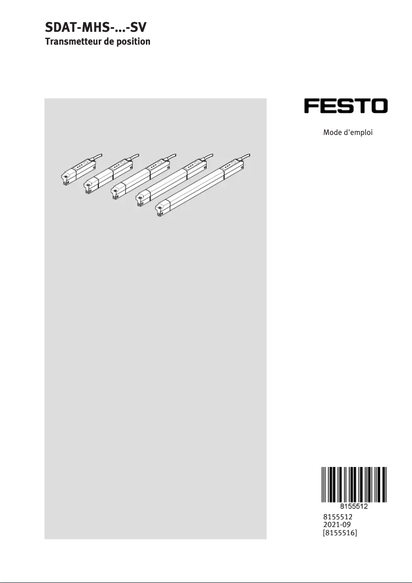 Page 1 de la notice Manuel utilisateur Festo SDAT-MHS-M160-1L-SV-E-0.3-M8