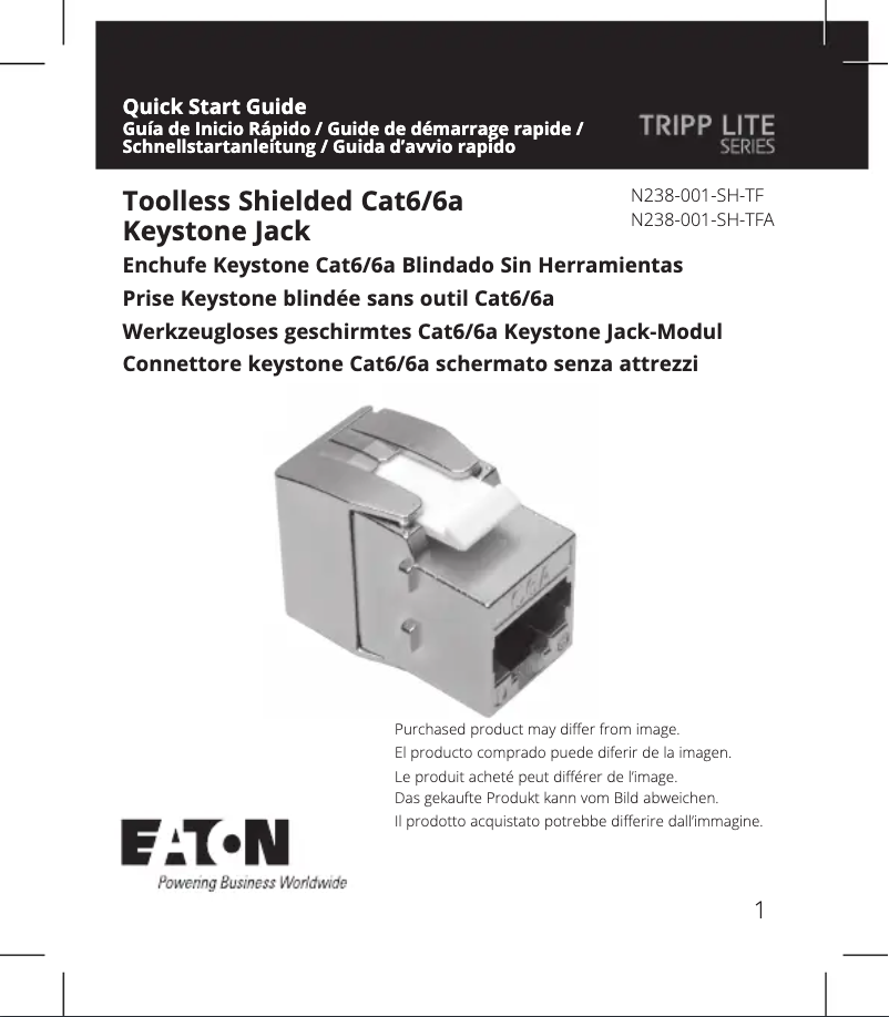 Página 1 del manual Manual de usuario Tripp Lite N238-001-SH-TFA