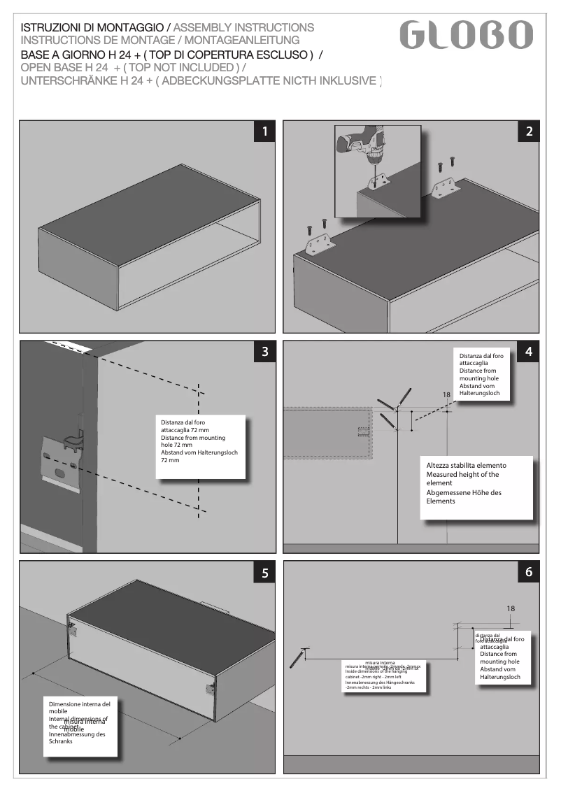 Page 1 de la notice Manuel utilisateur Globo G09024