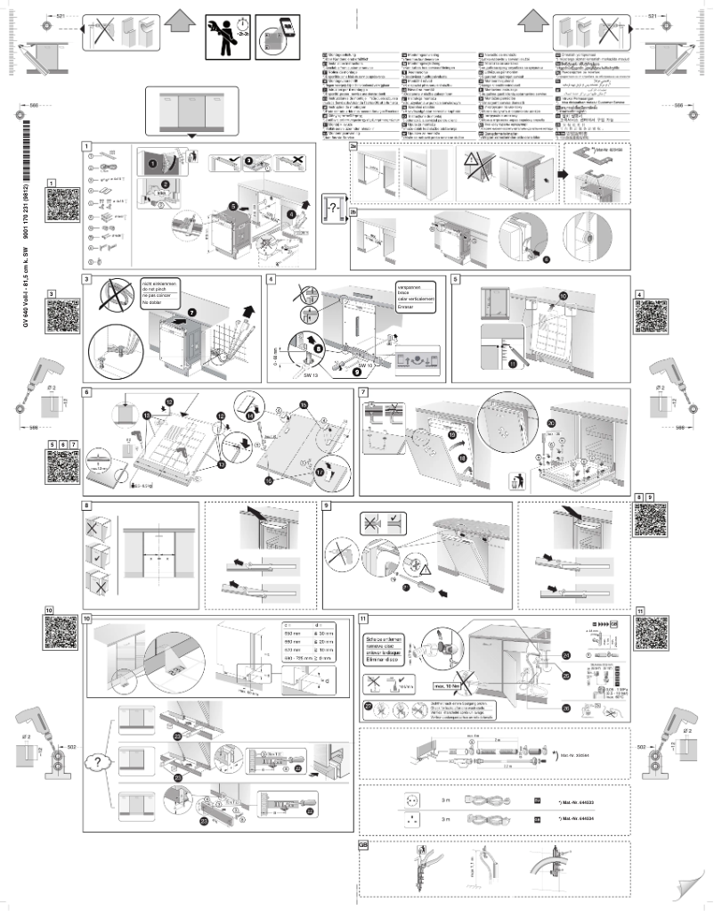 Page 1 of the manual Installation Guide Bosch SMV46IX01D