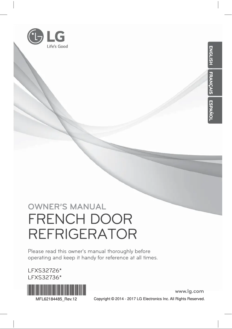 Page 1 de la notice Manuel utilisateur LG LFXS32726S