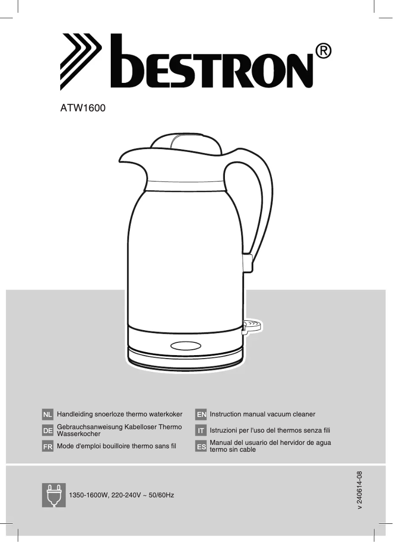 Page n°1 - Manuel utilisateur Bestron ATW1600