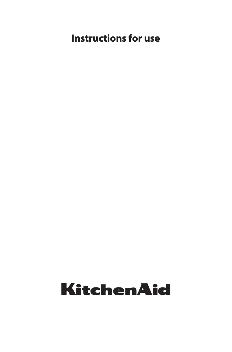 Page n°1 - Manuel utilisateur KitchenAid KOHSP 60601
