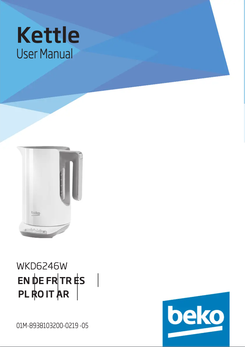 First page image of the manual for WKD 6246 W