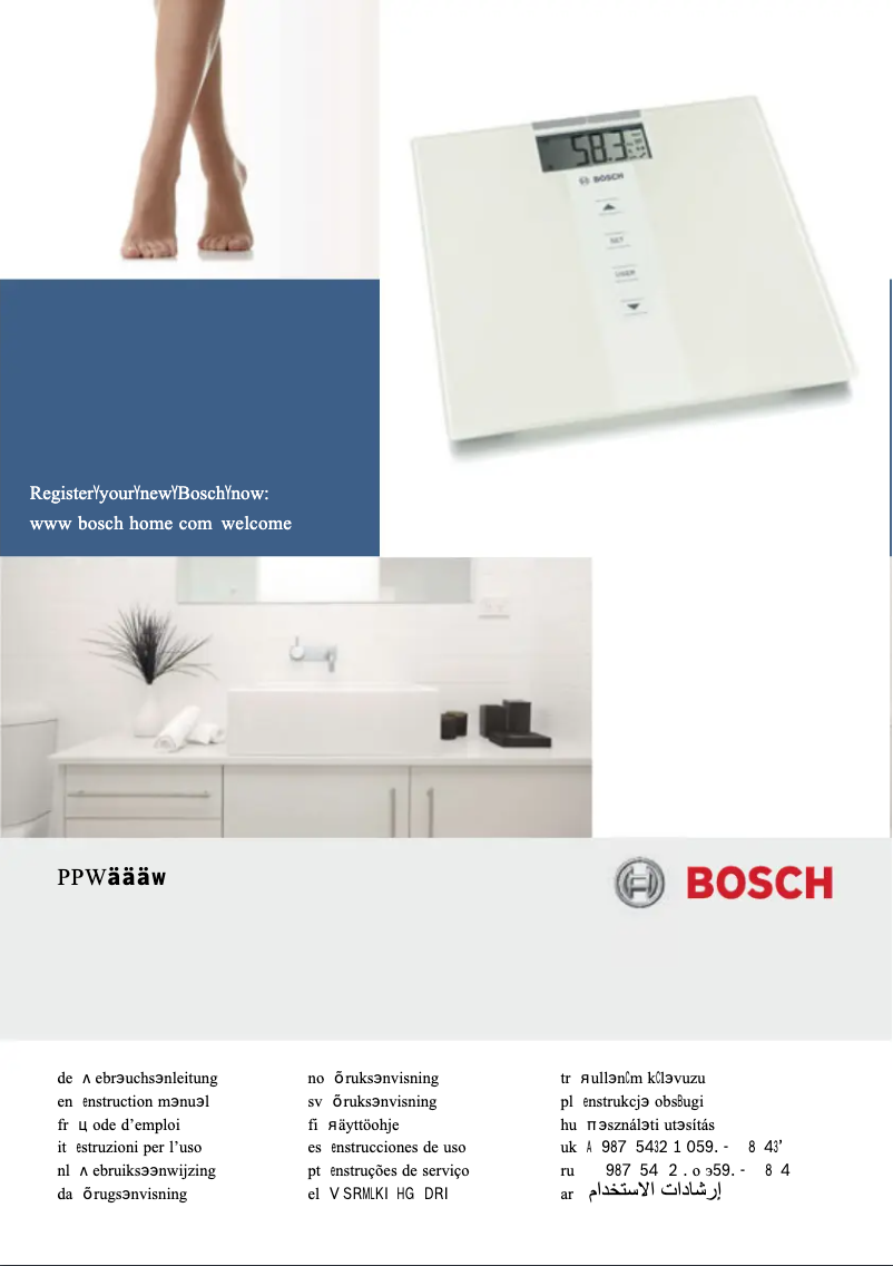 Página 1 del manual Manual de usuario Bosch PPW3330 AxxenceSlimLine Analysis Plus