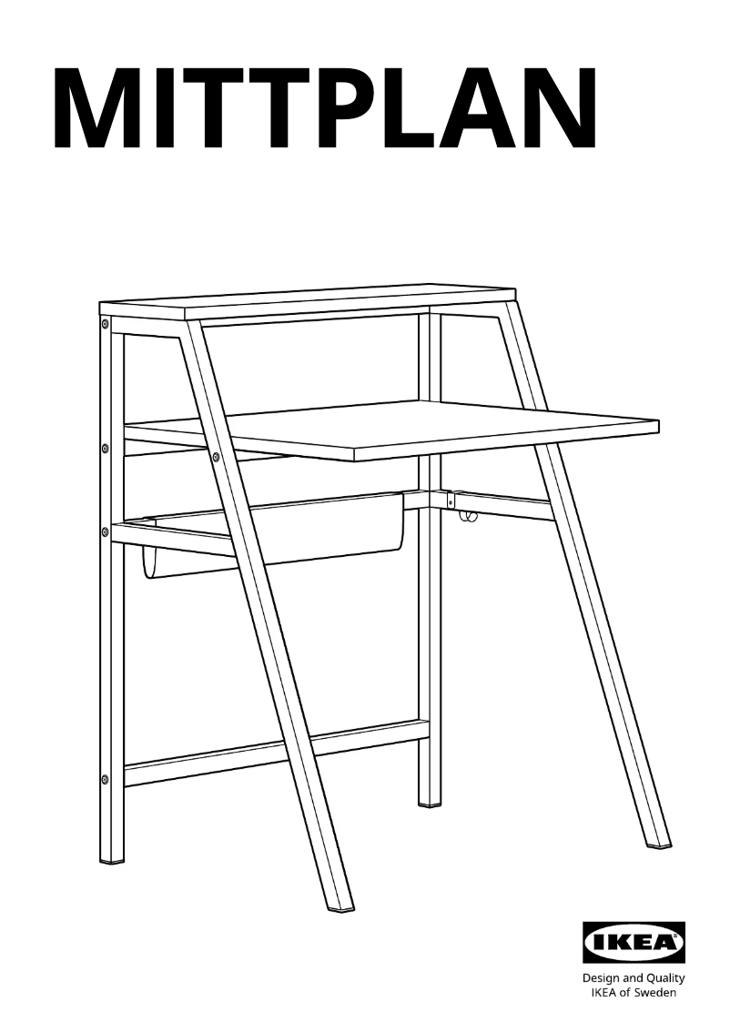 Page 1 de la notice Manuel utilisateur Ikea MITTPLAN 505.494.31