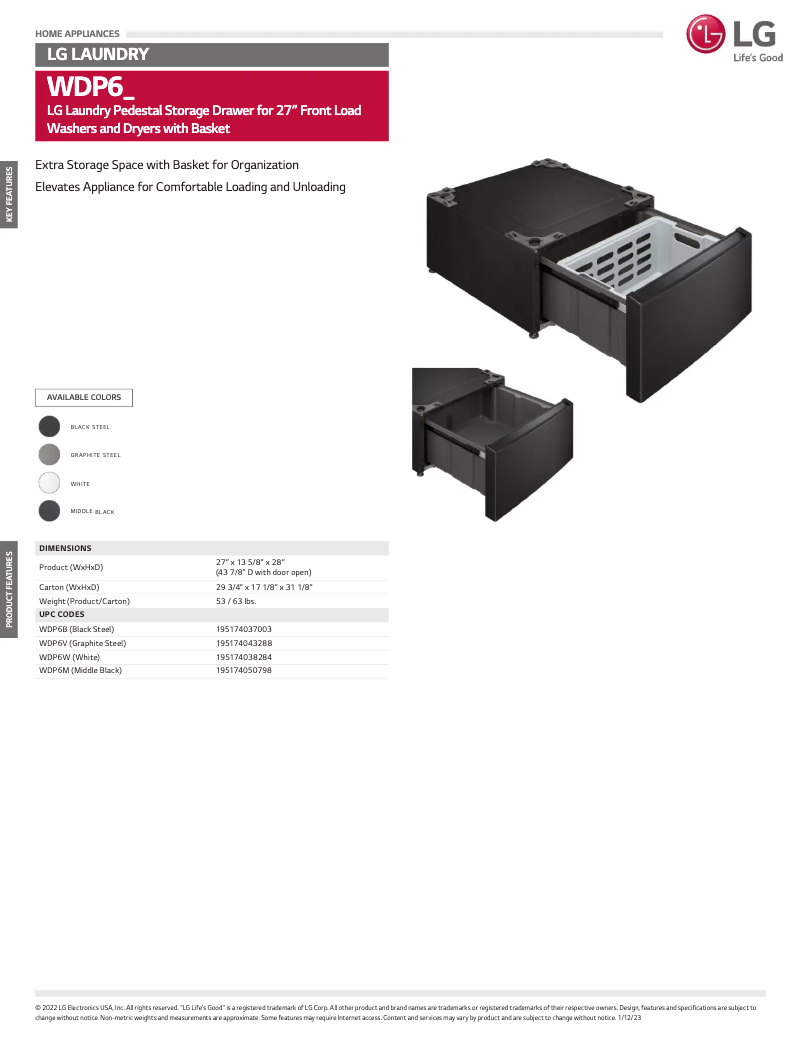 Image de la première page du manuel de l'appareil WDP6M