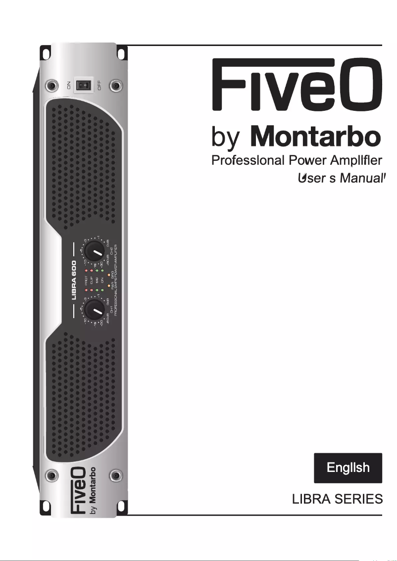 Page n°1 - Manuel utilisateur FiveO LIBRA 600