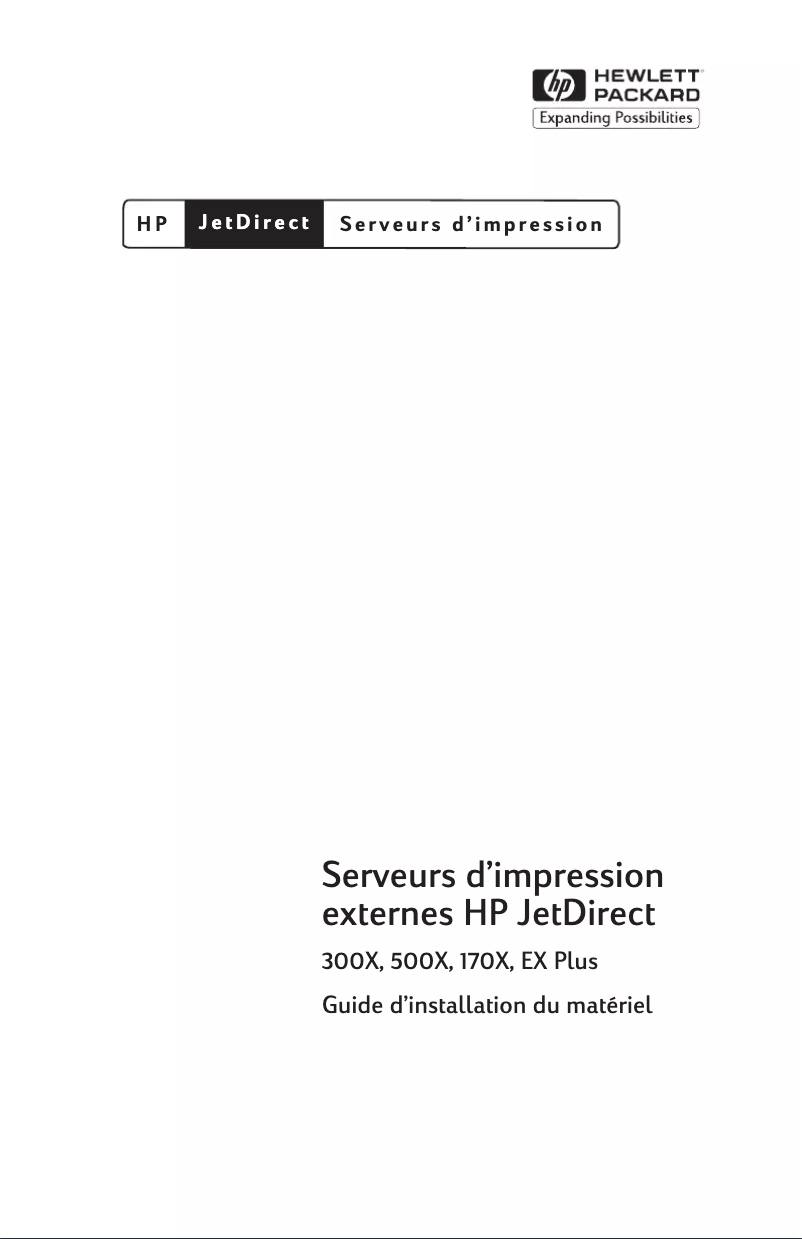Page n°1 - Guide d'installation HP Jetdirect 500x