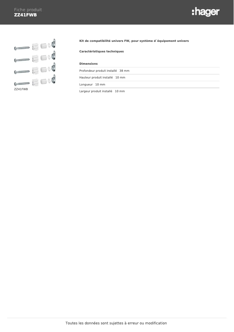 Image de la première page du manuel de l'appareil ZZ41FWB