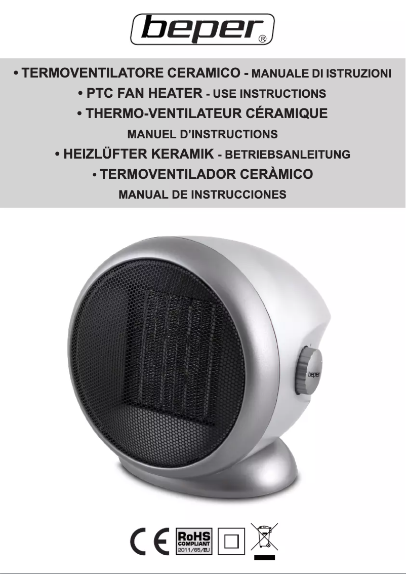 Page n°1 - Manuel utilisateur Beper RI.086