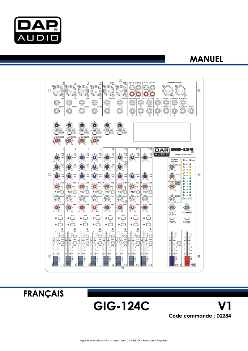 Image de la première page du manuel de l'appareil GIG-124C