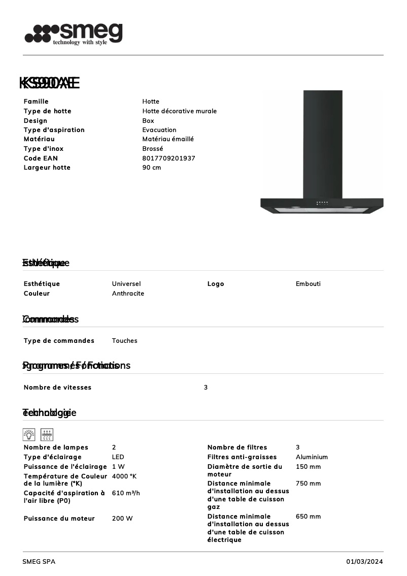 Image de la première page du manuel de l'appareil KS90AE