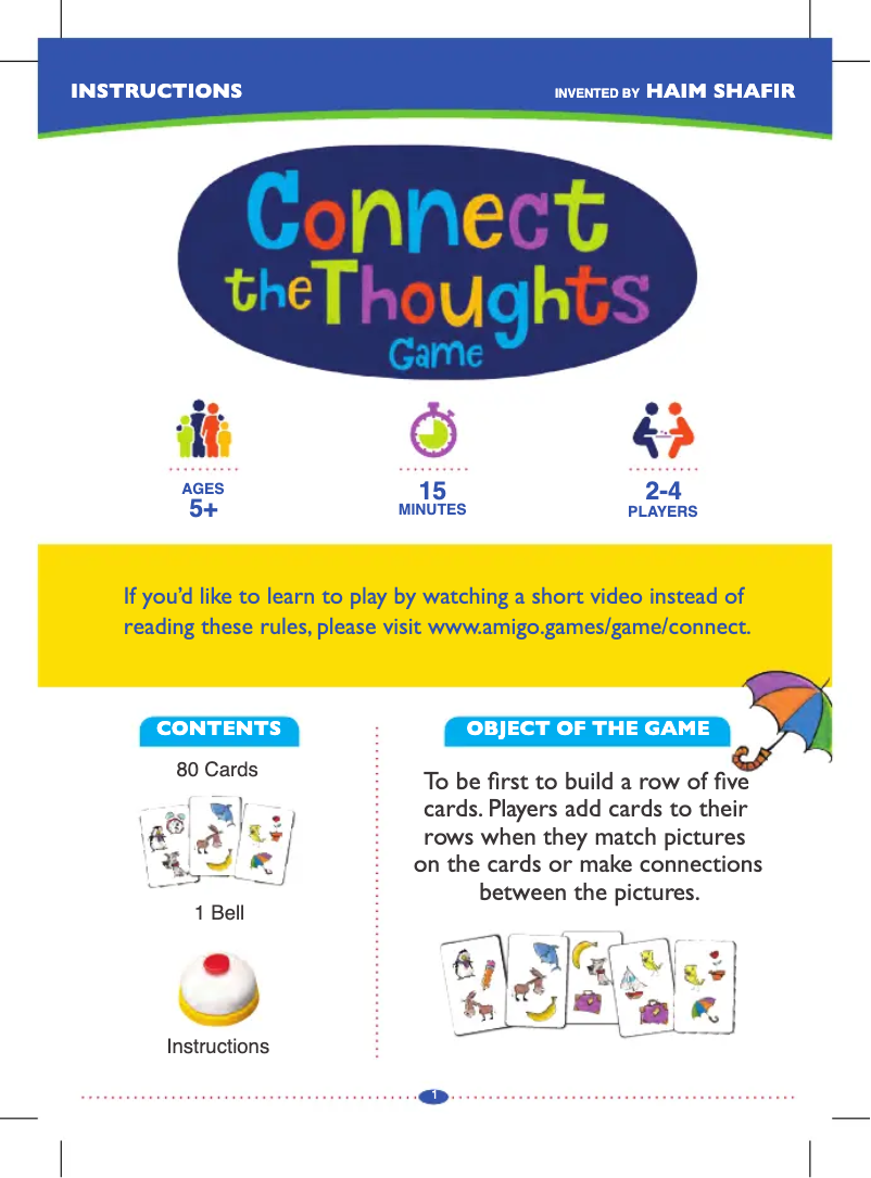Image de la première page du manuel de l'appareil Connect the Thoughts