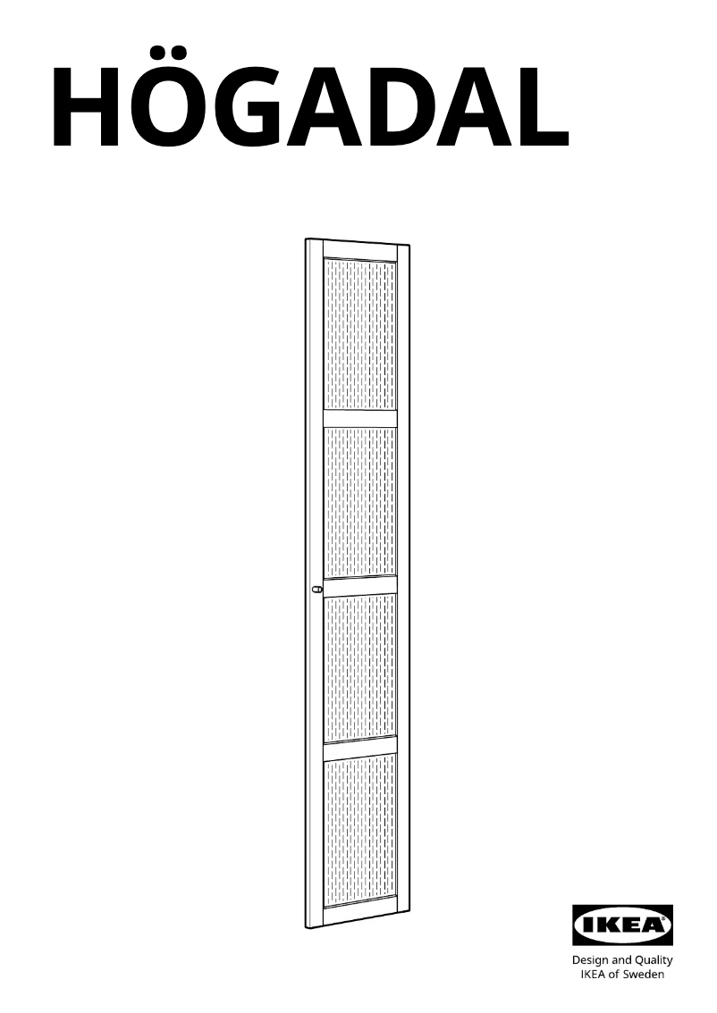 Page 1 de la notice Manuel utilisateur Ikea HÖGADAL 305.332.85