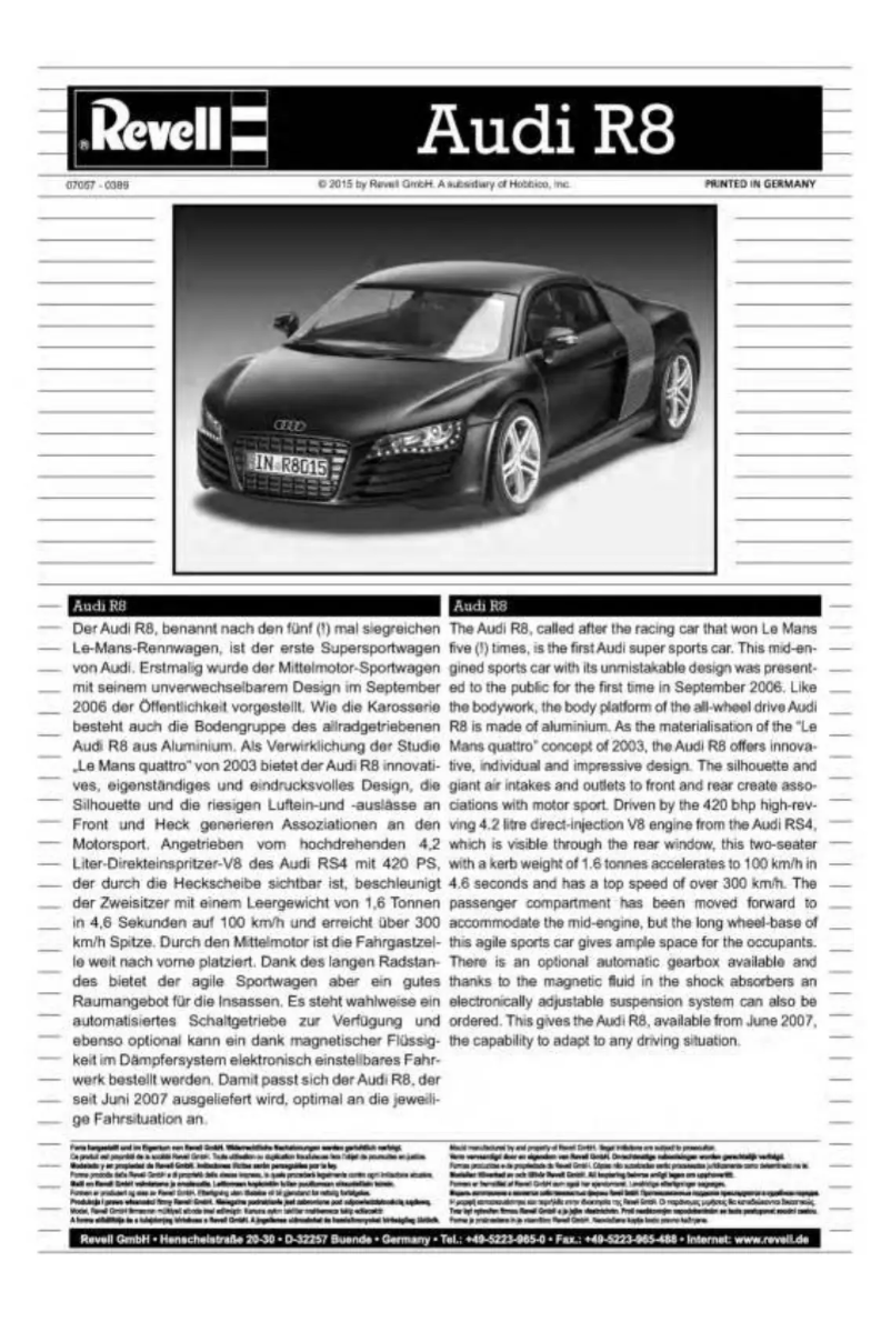 Image de la première page du manuel de l'appareil Audi R8