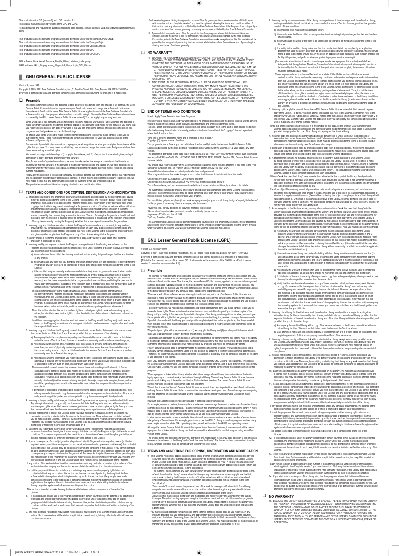 Page 1 de la notice Manuel utilisateur Samsung LE40S67BD