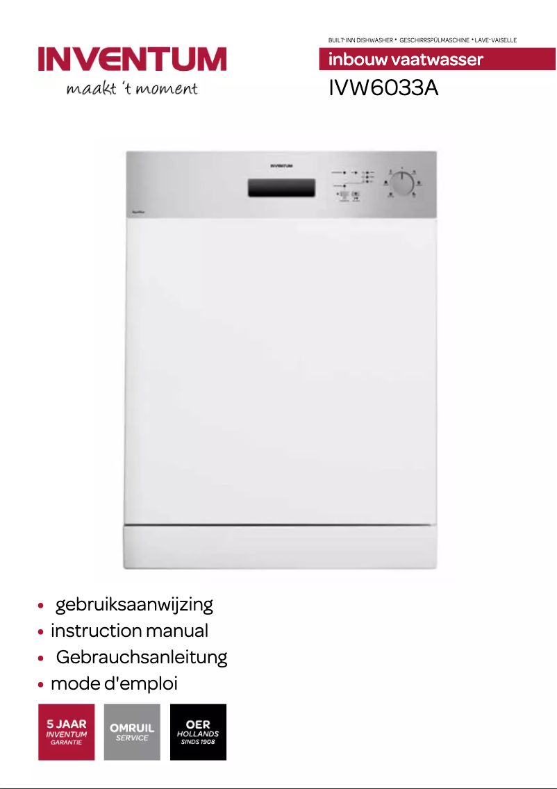 Page n°1 - Manuel utilisateur Inventum IVW6033A