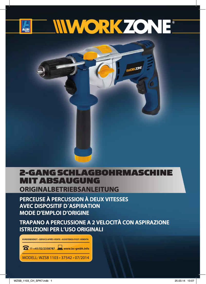 Image de la première page du manuel de l'appareil WZSB 1103