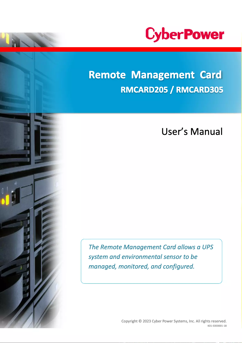 Page 1 de la notice Manuel utilisateur CyberPower OL1000RTXL2UN